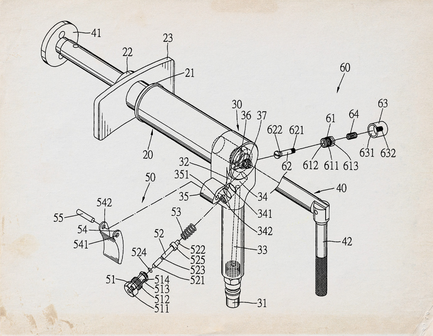 Cosda’s first US patent - Pneumatic Brake Caliper Wind Back Tool, 2005